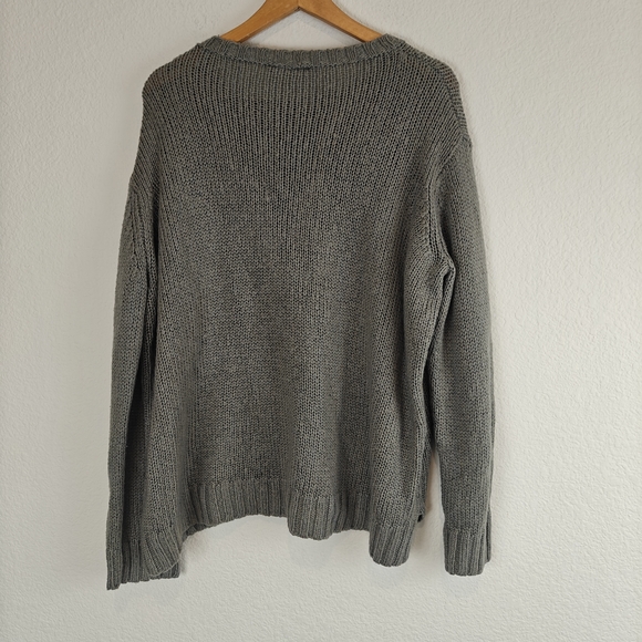 Wooden Ships “Lazy Day” Cozy Knit Sweater S/M Gray Mohair Blend Relaxed Fit - Picture 11 of 13